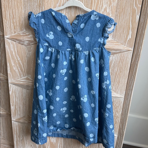 Disney Junior Minnie Mouse Blue Polka Dot Dress - Picture 2 of 3